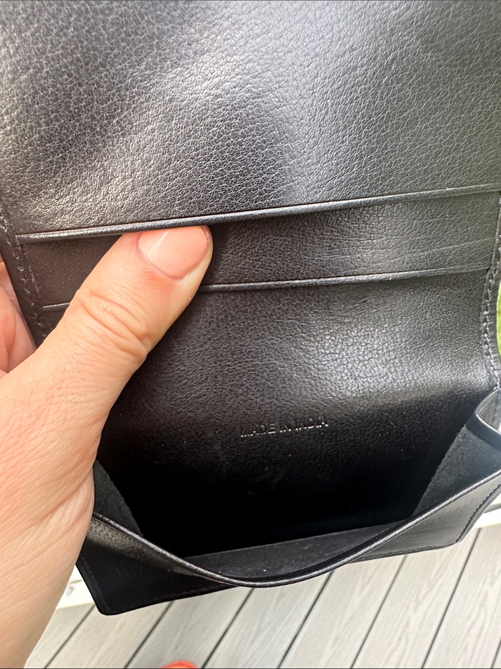 COACH Vintage Black Slimfold Credit Card Wallet Water Buffalo Leather Box NIB - Picture 12 of 16